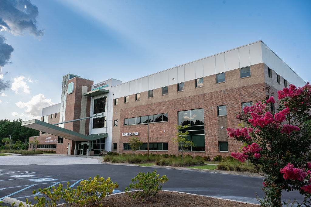 Exterior photo of Okatie Medical Pavilion from the Southeast corner of the facility