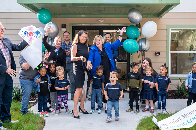 Ribbon cutting celebration
