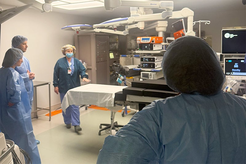 Members of Senator Lindsey Graham's staff tours renovations to Beaufort Memorial's surgical suites in April 2026.