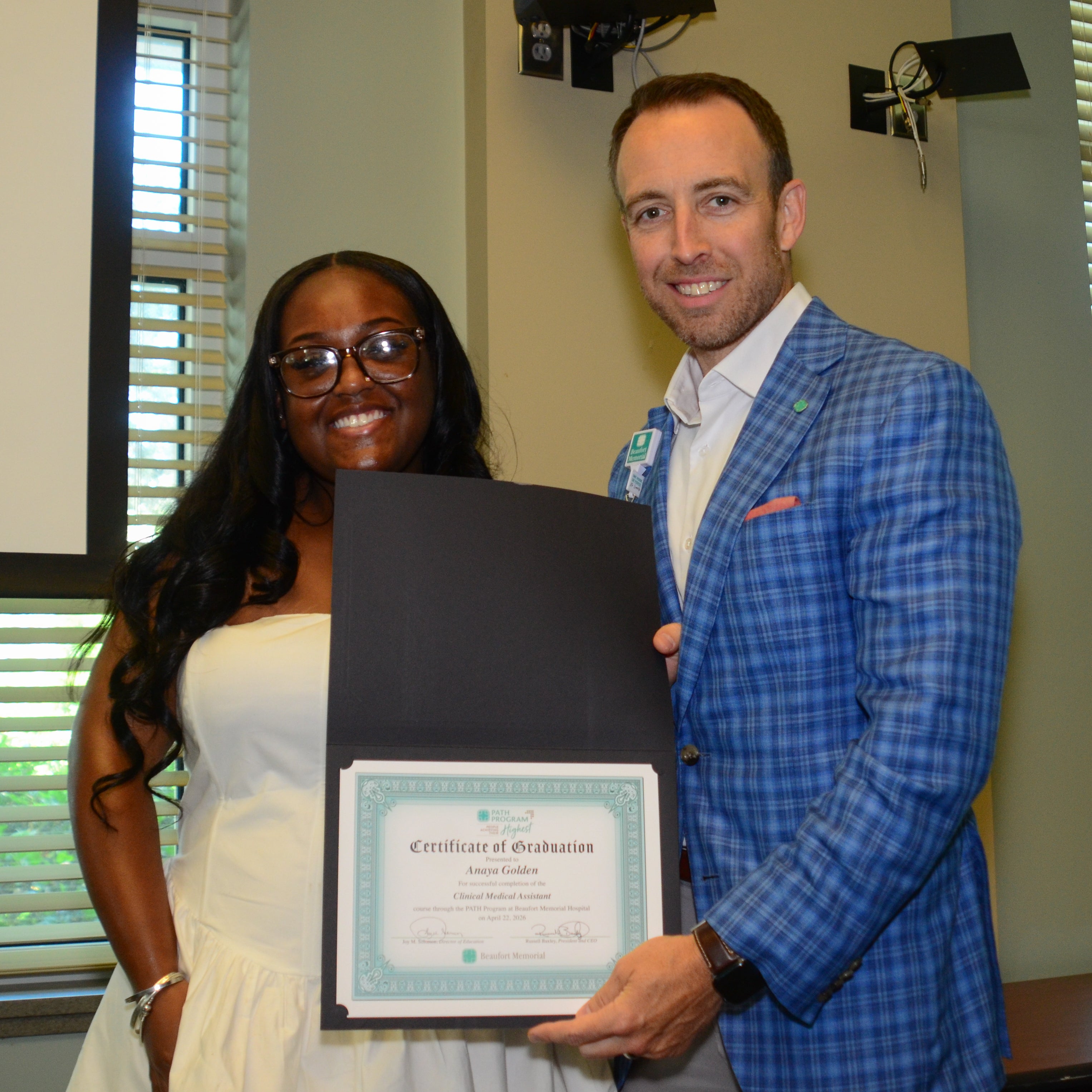 Anaya Golden and Russell Baxley