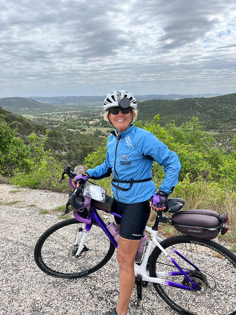 Cheryl Ruff on her cross country cycling trip