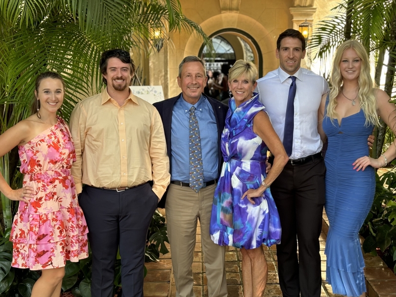 Marj Shymske and her family poses for a photo