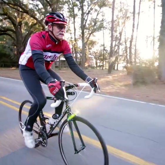 man cycling