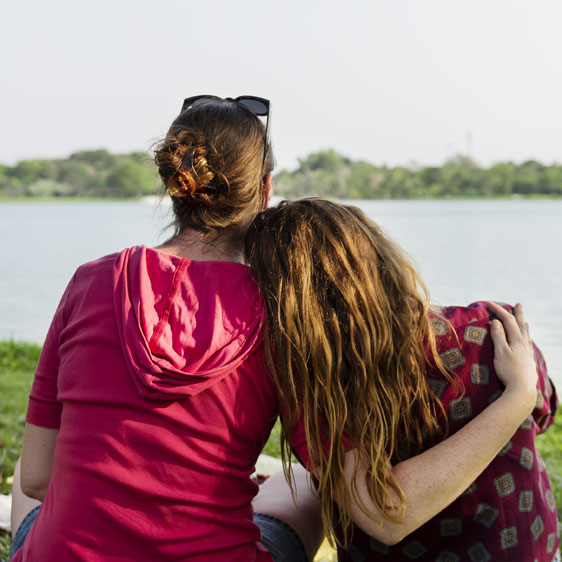 mother with teenage daughter