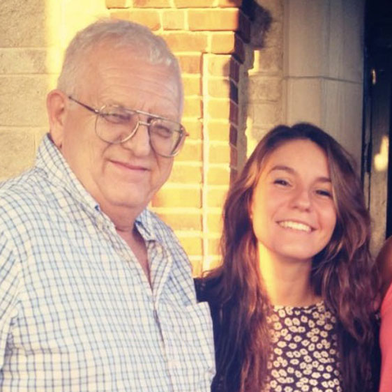 Taylor Furrer with her Grandpa