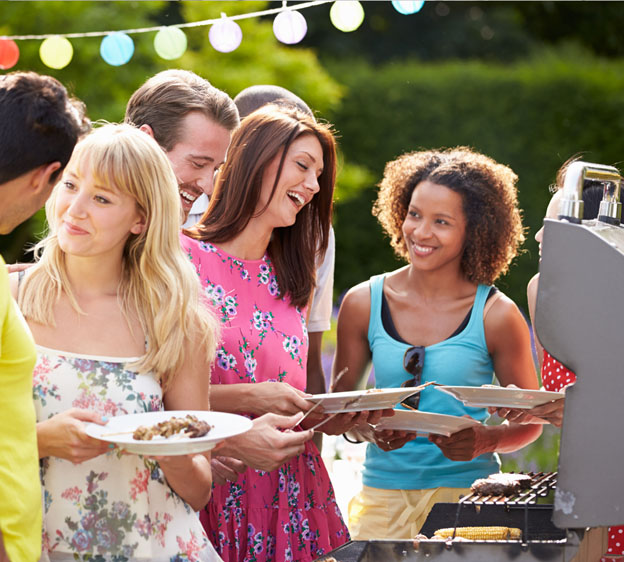 friends having fun at a bbq