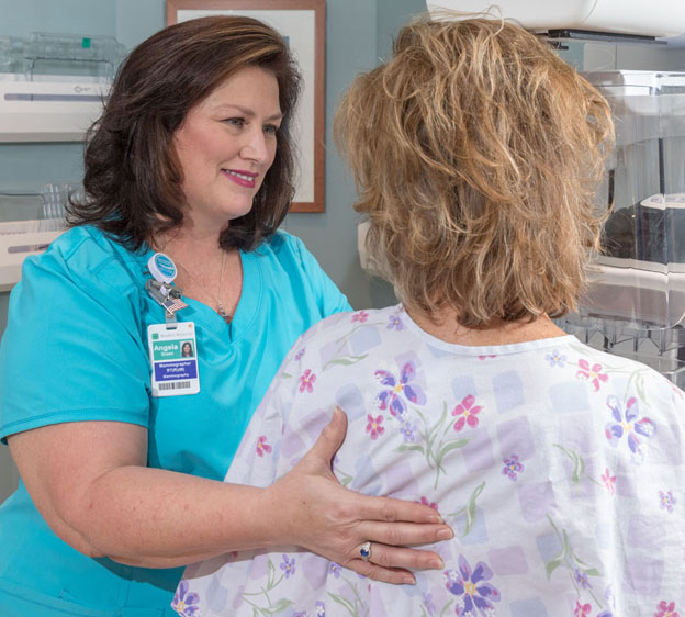 mammogram being performed