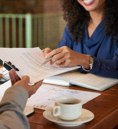 woman consulting with a lawyer