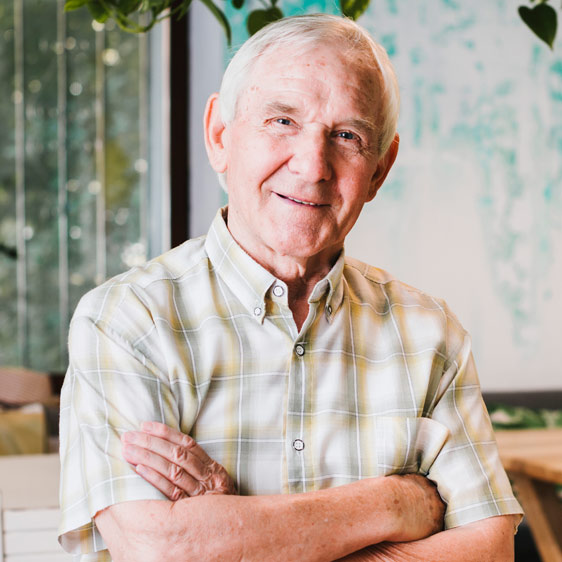 Older man smiling