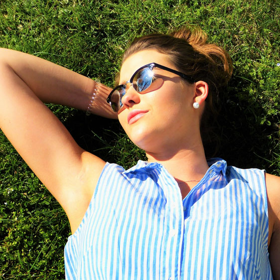 woman laying in the sun