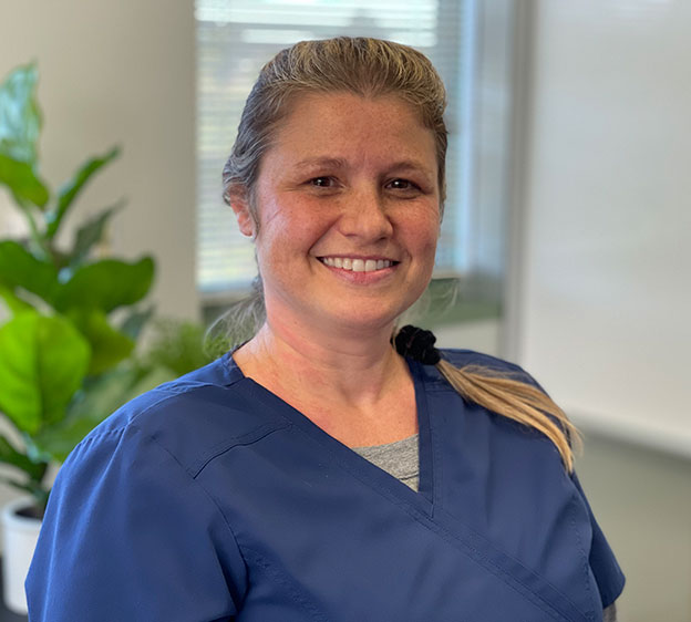 Respiratory therapist Missy Blair poses for a photo at Beaufort Memorial.