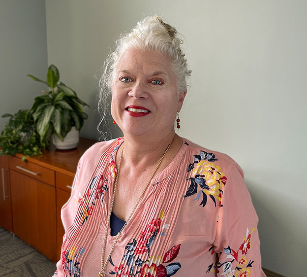 Monique Salois Blais, medical surgical nurse at Beaufort Memorial, poses for a head shot.