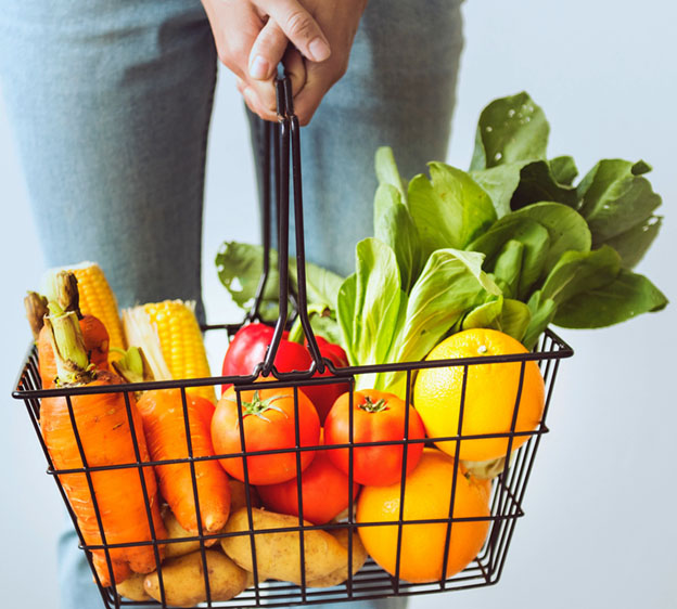 Woman grocery shopping
