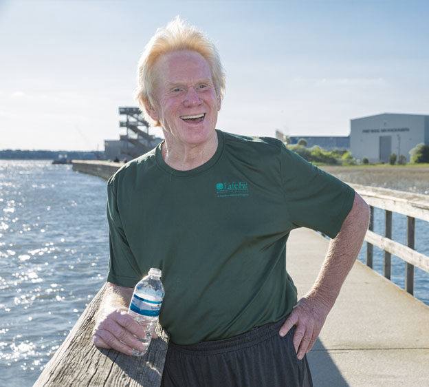 Mac Mitchell on the boardwalk